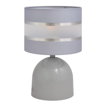 Bordlampe HELEN 1xE27/15W/230V grå/sølvfarvet