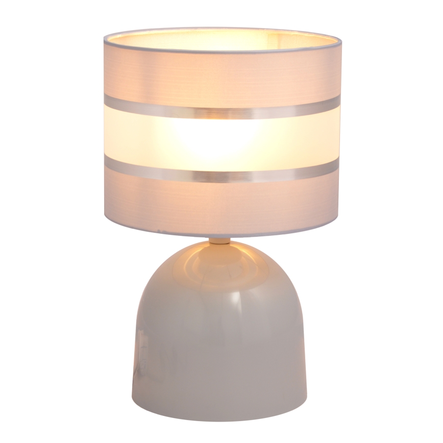 Bordlampe HELEN 1xE27/15W/230V grå/sølvfarvet