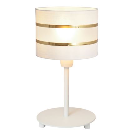 Bordlampe HELEN 1xE27/15W/230V hvid/gylden