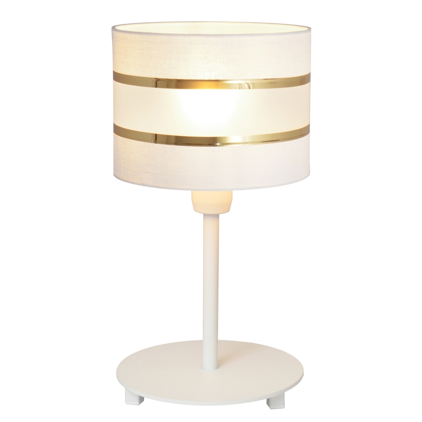 Bordlampe HELEN 1xE27/15W/230V hvid/gylden