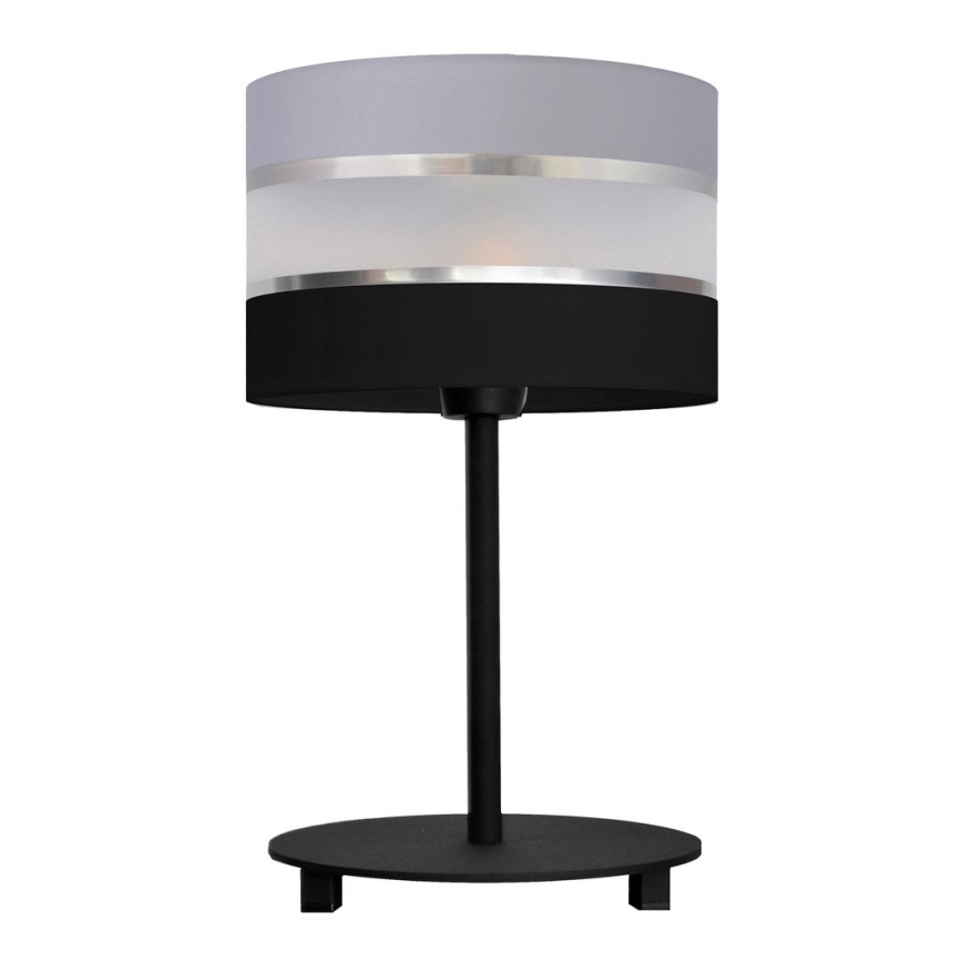 Bordlampe HELEN 1xE27/15W/230V sort/grå/sølvfarvet
