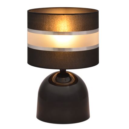 Bordlampe HELEN 1xE27/15W/230V sort/sølvfarvet