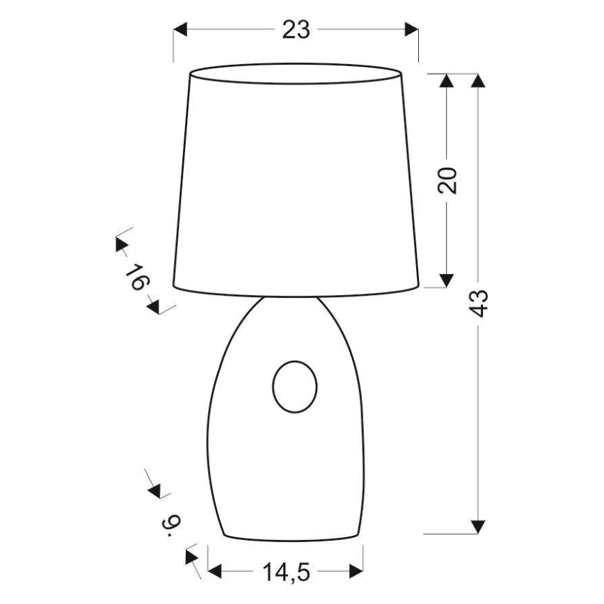 Bordlampe HIERRO 1xE27/60W/230V hvid/skinnende krom
