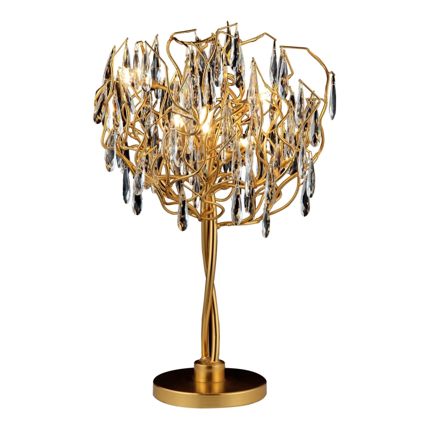 Bordlampe i krystal 5xG9/40W/230V guldfarvet