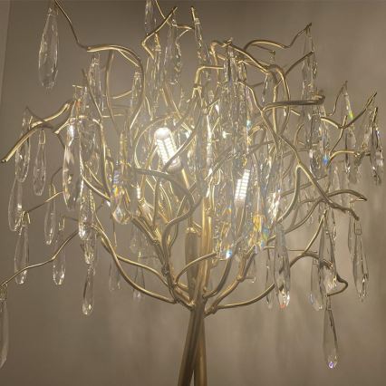 Bordlampe i krystal 5xG9/40W/230V guldfarvet