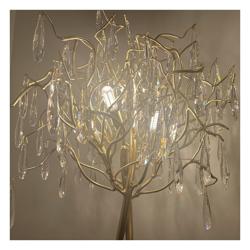 Bordlampe i krystal 5xG9/40W/230V guldfarvet