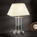Bordlampe i krystal VERONIQUE 1xE27/60W/230V cremefarvet/guldfarvet