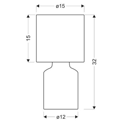 Bordlampe INER 1xE14/40W/230V grå