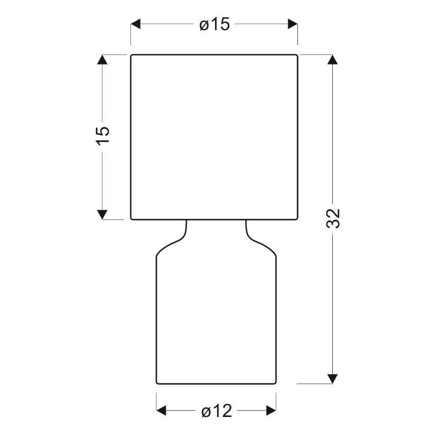Bordlampe INER 1xE14/40W/230V grå