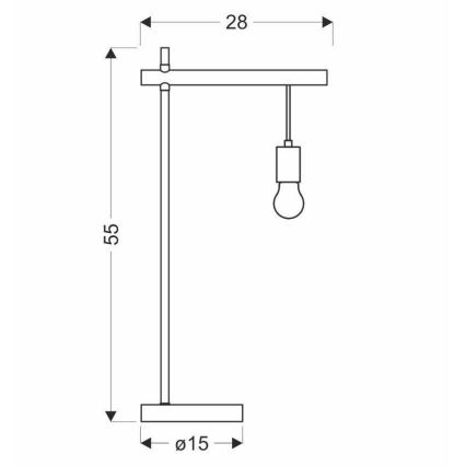 Bordlampe IZZY 1xE27/60W/230V