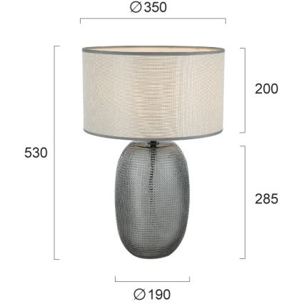 Bordlampe JENIFER 1xE27/40W/230V grå/røget