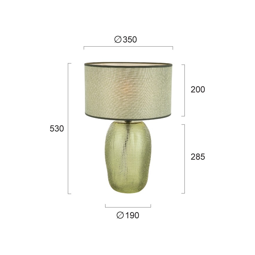 Bordlampe JENIFER 1xE27/40W/230V grøn