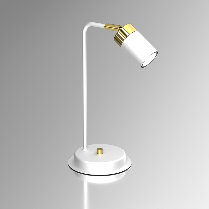 Bordlampe JOKER 1xGU10/25W/230V hvid/guldfarvet