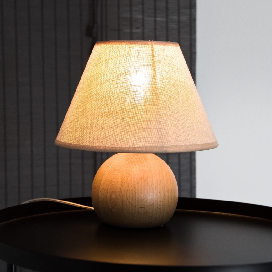 Bordlampe JUTA 1xE27/60W/230V bøg