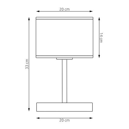 Bordlampe KARBON 1xE27/15W/230V sort/grå