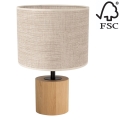 Bordlampe KRETA 1xE27/25W/230V fyrretræ/beige - FSC-certificeret