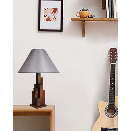 Bordlampe KULE 1xE27/60W/230V grå/brun
