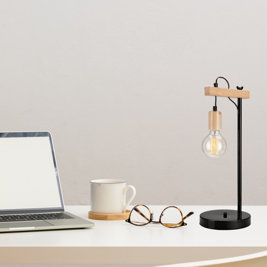 Bordlampe LEON 1xE27/60W/230V bøg - FSC certificeret
