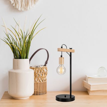 Bordlampe LEON 1xE27/60W/230V bøg - FSC certificeret