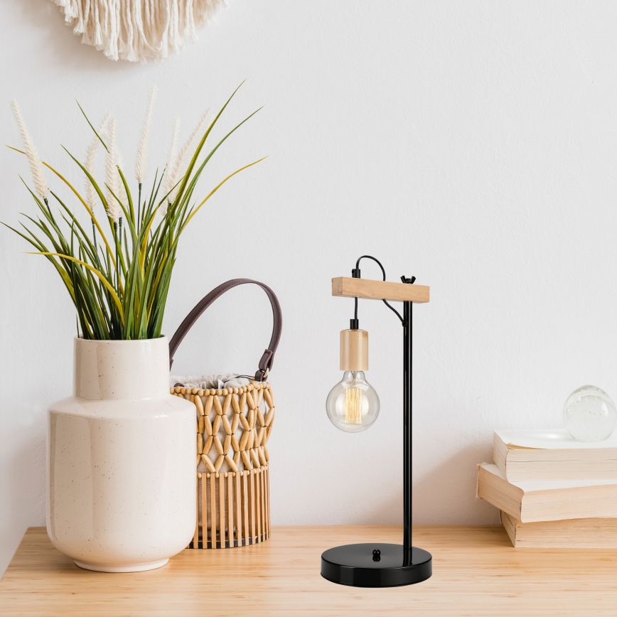 Bordlampe LEON 1xE27/60W/230V bøg - FSC certificeret