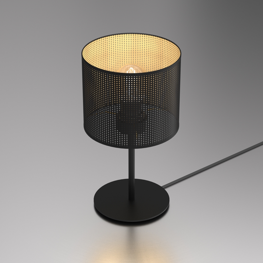 Bordlampe LOFT SHADE 1xE27/60W/230V diameter 18 cm sort/gylden