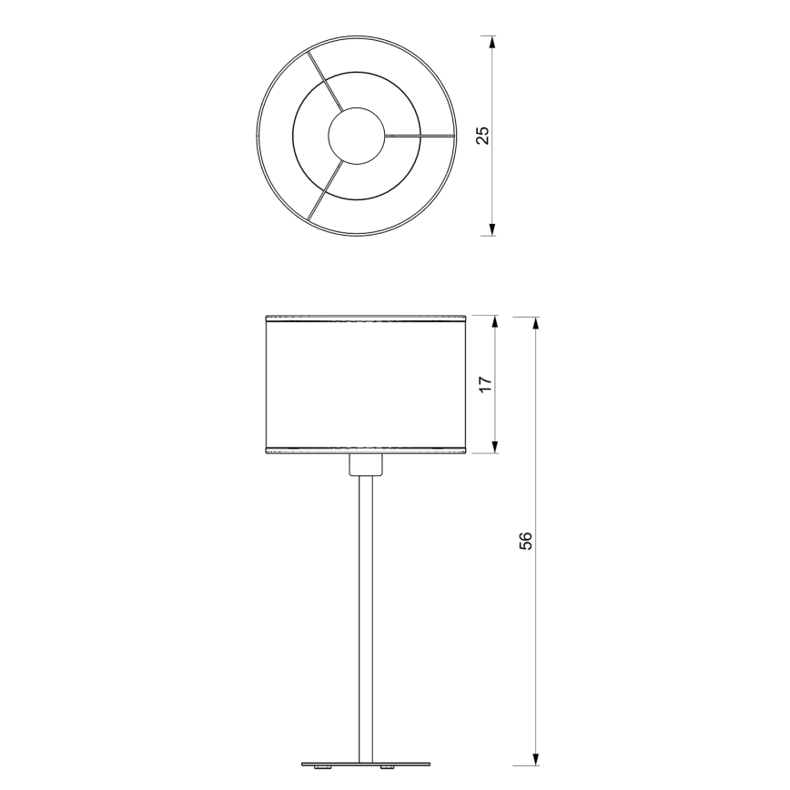 Bordlampe LOFT SHADE 1xE27/60W/230V diameter 25 cm hvid/gylden