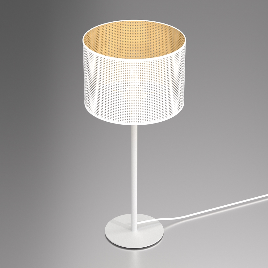 Bordlampe LOFT SHADE 1xE27/60W/230V Ø 25 cm hvid/guld