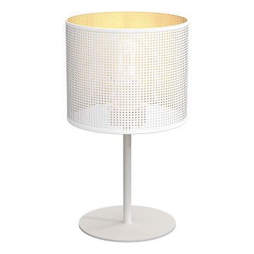 Bordlampe LOFT SHADE 1xE27/60W/230V Ø 18 cm hvid/guld