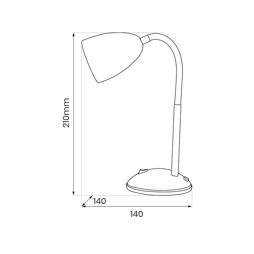 Bordlampe LOGIC 1xE27/60W/230V sort