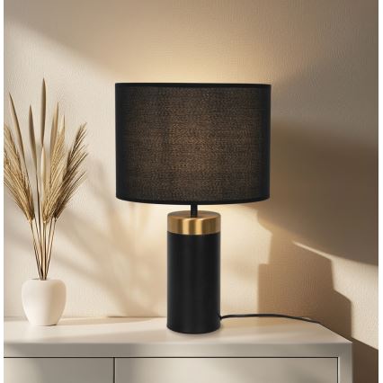 Bordlampe LUCIANO 1xE27/40W/230V sort/guld