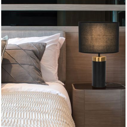 Bordlampe LUCIANO 1xE27/40W/230V sort/guld