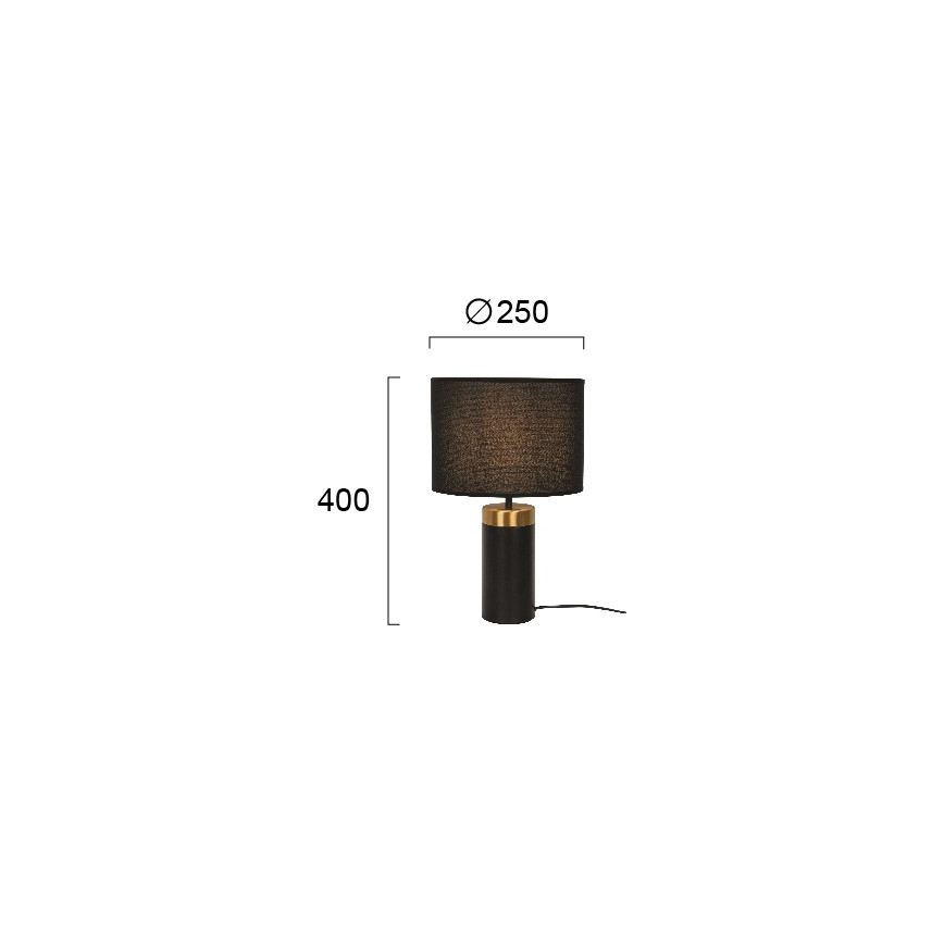 Bordlampe LUCIANO 1xE27/40W/230V sort/guld