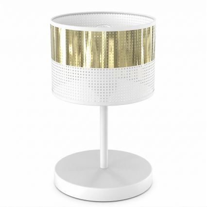 Bordlampe LUX 1xE27/15W/230V hvid/guld