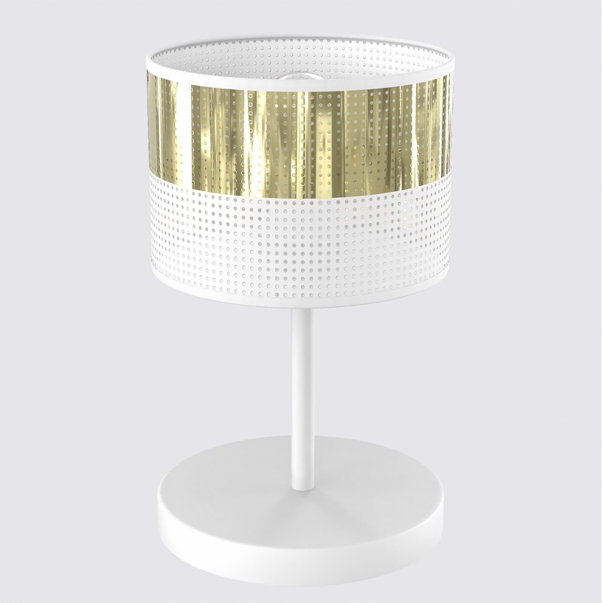 Bordlampe LUX 1xE27/15W/230V hvid/guld