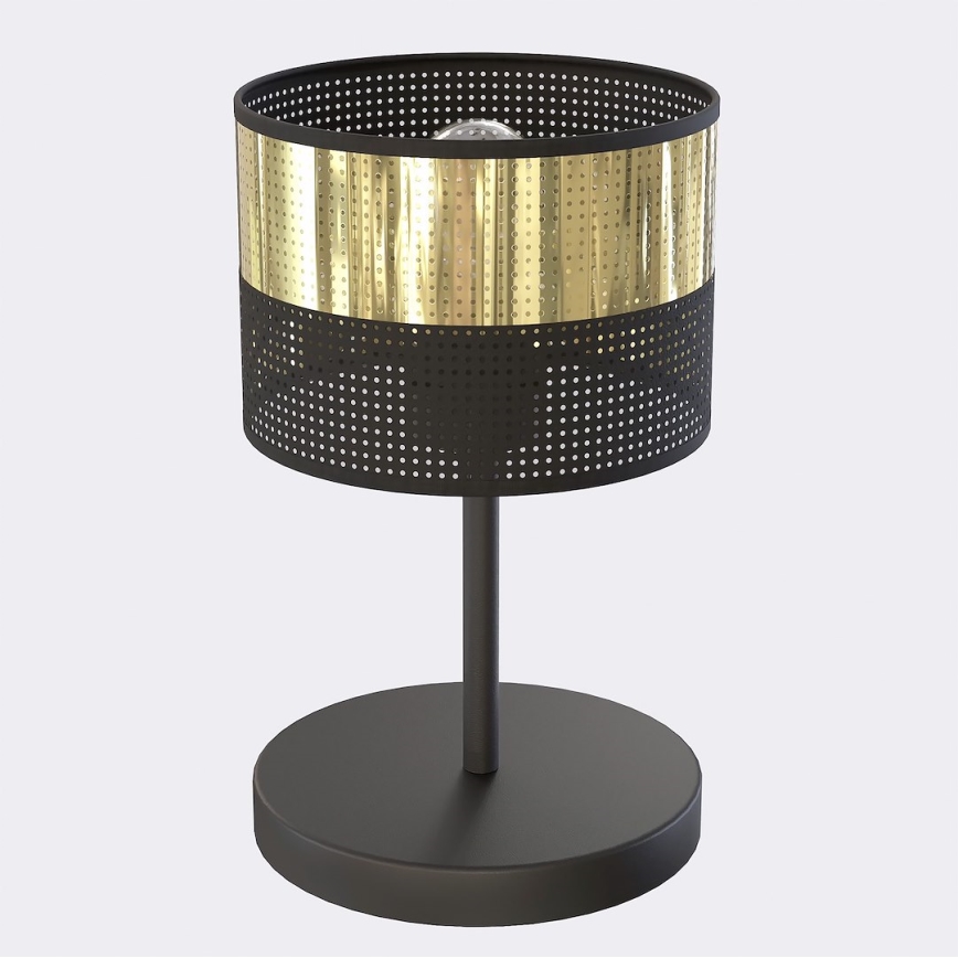 Bordlampe LUX 1xE27/15W/230V sort/guld