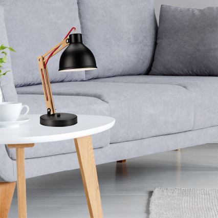 Bordlampe MARCELLO 1xE27/60W/230V bøg