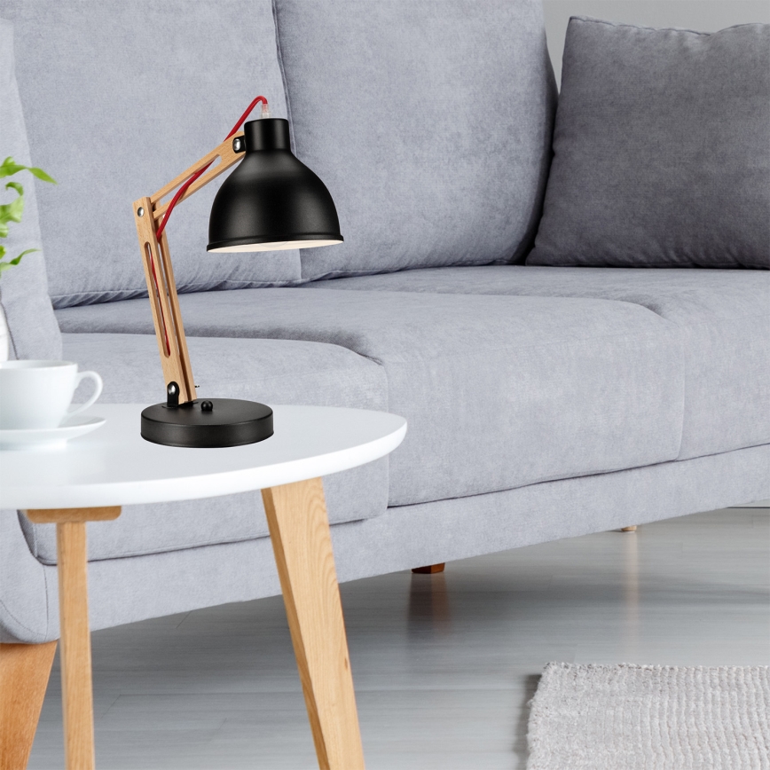 Bordlampe MARCELLO 1xE27/60W/230V bøg