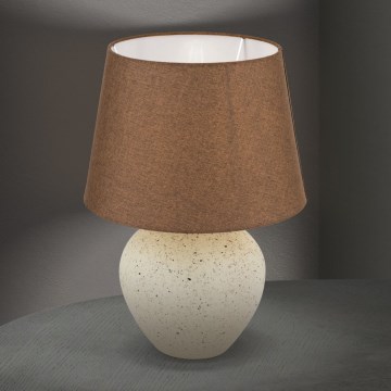 Bordlampe MASAI 1xE27/40W/230V keramik brun/beige