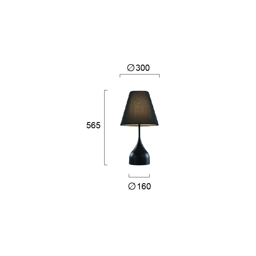 Bordlampe MATINA 1xE27/40W/230V sort