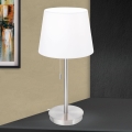 Bordlampe med USB-port LUDWIG 1xE27/40W/230V 50 cm hvid/mat krom