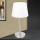 Bordlampe med USB-port LUDWIG 1xE27/40W/230V 50 cm hvid/mat krom