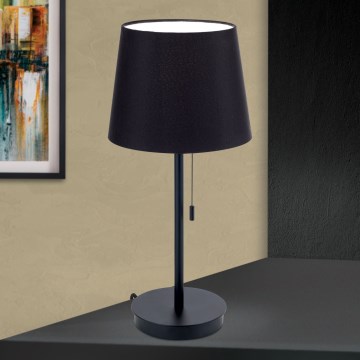 Bordlampe med USB-port LUDWIG 1xE27/40W/230V 50 cm sort