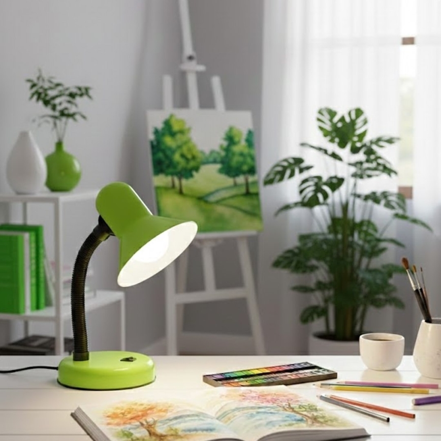 Bordlampe MENTOR 1xE27/15W/230V grøn