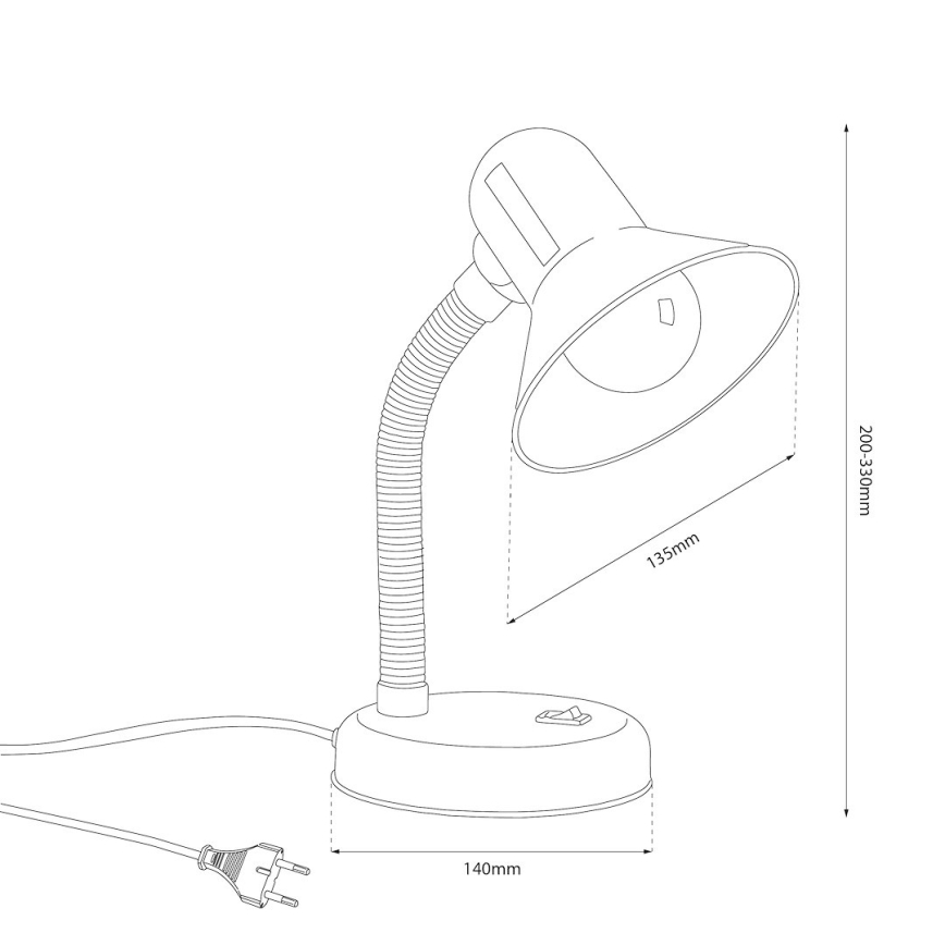 Bordlampe MENTOR 1xE27/15W/230V hvid