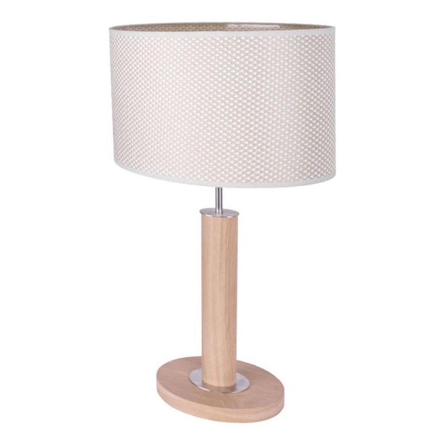 Bordlampe MERCEDES 1xE27/40W/230V 46 cm cremefarvet/eg