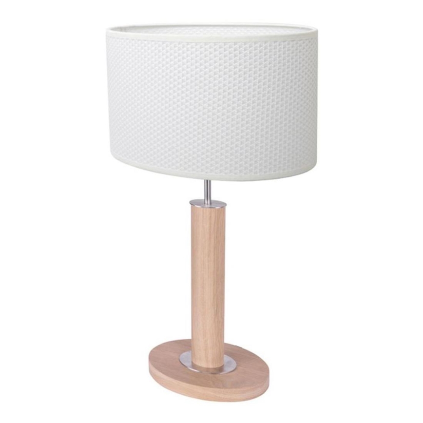 Bordlampe MERCEDES 1xE27/40W/230V 46 cm hvid/eg