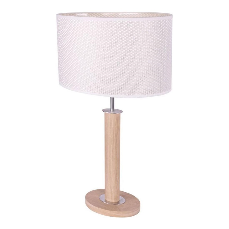 Bordlampe MERCEDES 1xE27/40W/230V 60 cm cremefarvet/eg