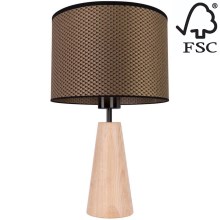 Bordlampe MERCEDES 1xE27/40W/230V diameter 43 cm brun/eg – FSC certificeret