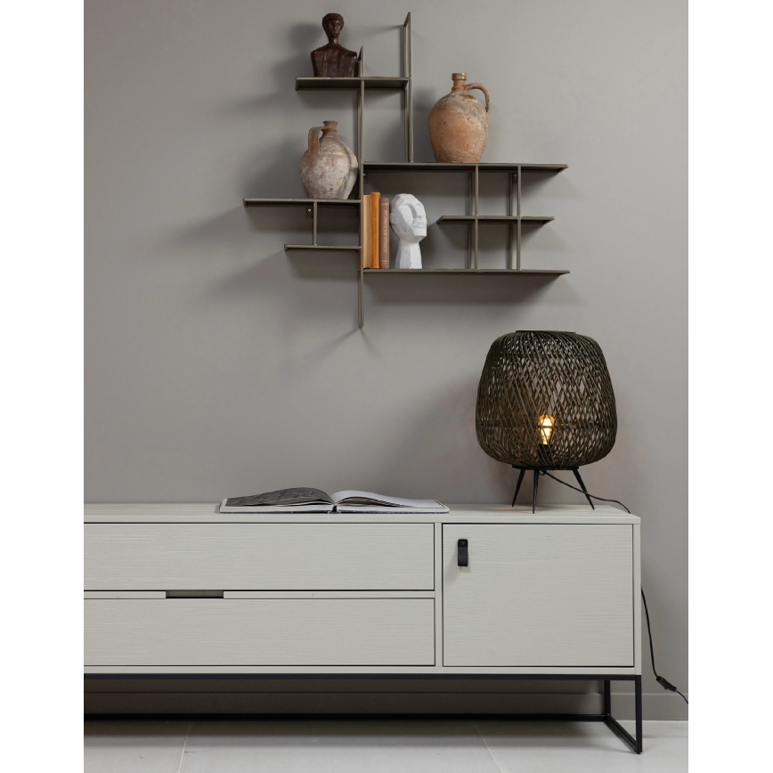 Bordlampe MOZA 1xE27/60W/230V bambus grøn