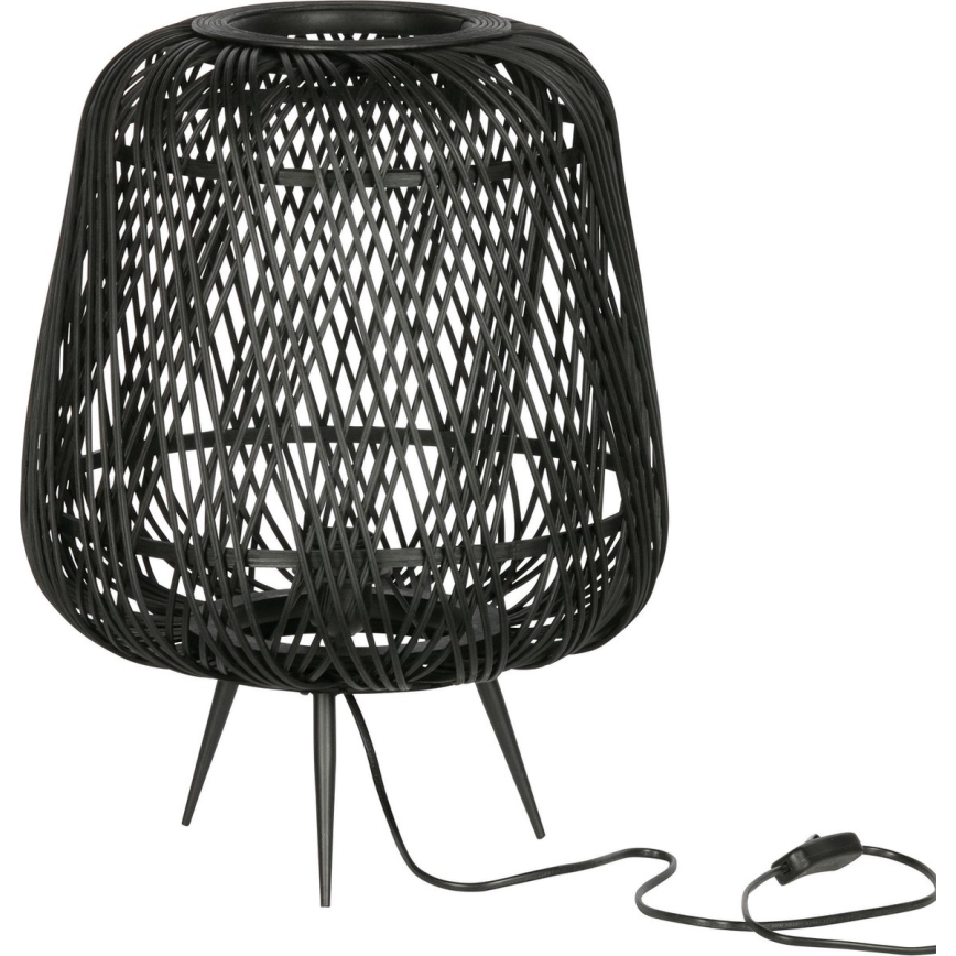 Bordlampe MOZA 1xE27/60W/230V bambus sort